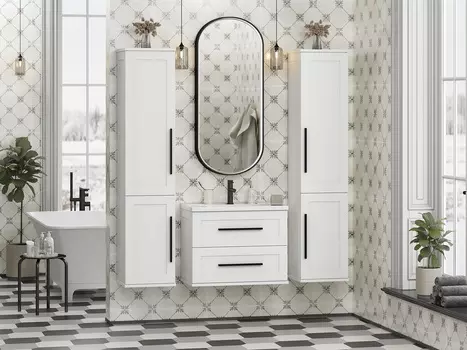 Мебель для ванной комнаты Misty Модерн 70 см подвесная, белая