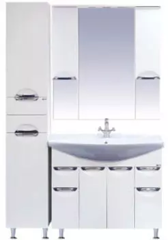 Мебель для ванной комнаты Misty Орхидея 105 см напольная, белая