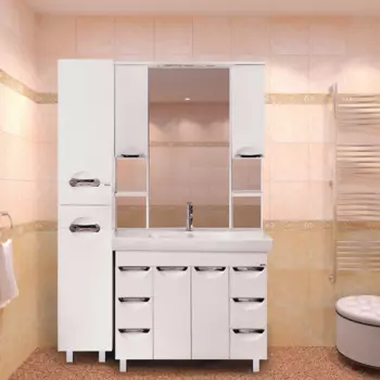 Мебель для ванной комнаты Misty София 100 см напольная, белая