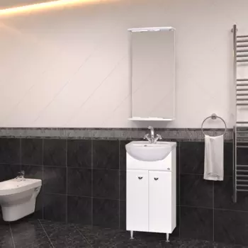 Мебель для ванной комнаты Misty Соло 40 см напольная, белая