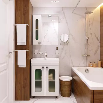 Мебель для ванной комнаты Misty Урал 60 см напольная, белая