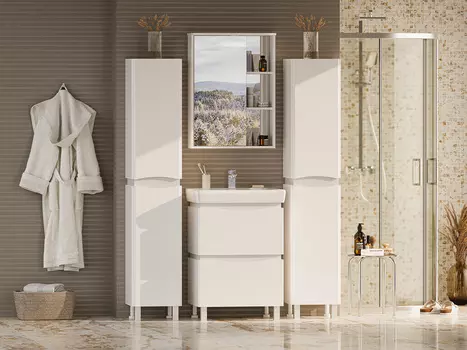 Мебель для ванной комнаты Misty Венера 60 см напольная, белая