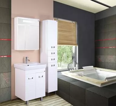 Мебель для ванной комнаты Onika Балтика-Квадро 55 см напольная с дверцами, белая