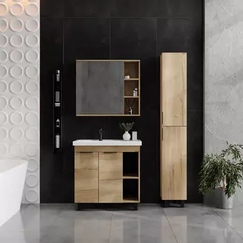 Мебель для ванной комнаты Onika Легран 80 см напольная, дуб галифакс