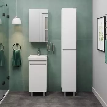 Мебель для ванной комнаты Onika Милтон Квадро 40 см напольная, белая