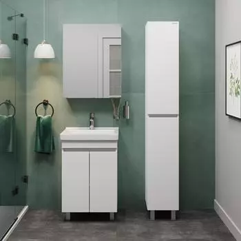 Мебель для ванной комнаты Onika Милтон Квадро 55 см 105561 напольная, белая