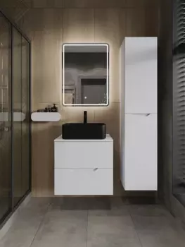 Мебель для ванной комнаты Orange Line 60 см белая матовая