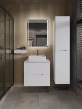 Мебель для ванной комнаты Orange Line 60 см белая матовая