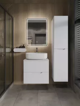 Мебель для ванной комнаты Orange Line 60 см белая матовая