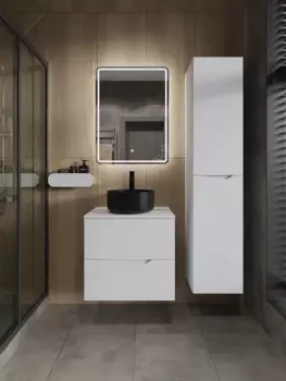 Мебель для ванной комнаты Orange Line 60 см белая матовая