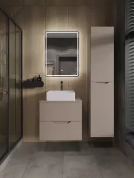 Мебель для ванной комнаты Orange Line 60 см латте матовый