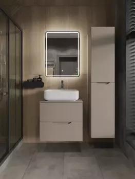 Мебель для ванной комнаты Orange Line 60 см латте матовый