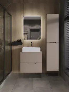 Мебель для ванной комнаты Orange Line 60 см латте матовый