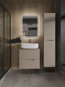 Мебель для ванной комнаты Orange Line 60 см латте матовый