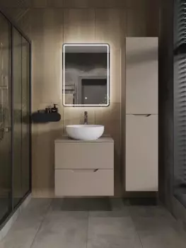 Мебель для ванной комнаты Orange Line 60 см латте матовый