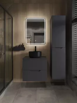 Мебель для ванной комнаты Orange Line 60 см графит матовый