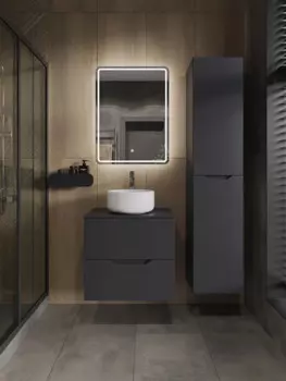 Мебель для ванной комнаты Orange Line 60 см графит матовый