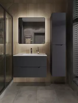 Мебель для ванной комнаты Orange Line 71 см графит матовый