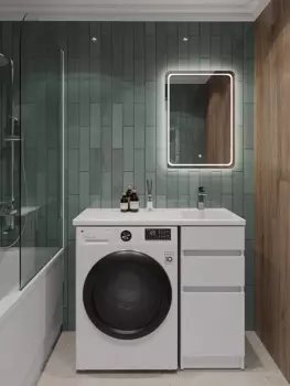 Мебель для ванной комнаты Orange Sistema 100 см напольная правая, с ящиком и дверцей, белая