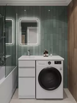 Мебель для ванной комнаты Orange Sistema 100 см напольная левая, с ящиком и дверцей, белая