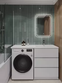 Мебель для ванной комнаты Orange Sistema 130 см напольная правая, 3 ящика, белая