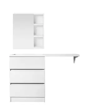 Мебель для ванной комнаты Orange Sistema 130 см напольная левая, 3 ящика, белая