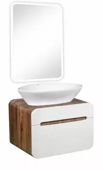 Мебель для ванной комнаты Runo Ницца 60 см темное дерево