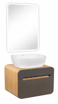 Мебель для ванной комнаты Runo Ницца 60 см светлое дерево