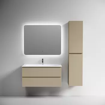 Мебель для ванной комнаты Sancos Folk 100 см подвесная, капучино