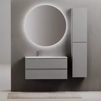 Тумба с раковиной Sancos FOLK FL100LES 100 см Ergraut soft, левая