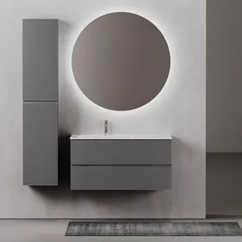 Тумба с раковиной Sancos FOLK FL100LGS 100 см Grey soft, левая