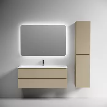 Мебель для ванной комнаты Sancos Folk 120 см подвесная, капучино