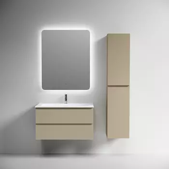 Мебель для ванной комнаты Sancos Folk 90 см подвесная, капучино