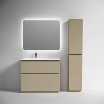 Мебель для ванной комнаты Sancos Folk Floor 100 см левая, напольная, капучино