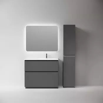 Мебель для ванной комнаты Sancos Folk Floor 100 см правая, напольная, Grey soft