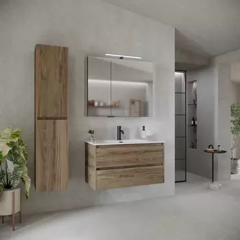 Тумба с раковиной Sancos Libra LB90ECH 91 см дуб подвесная, чарльстон