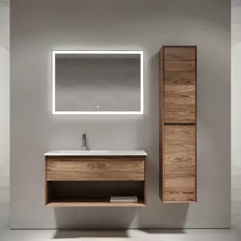 Тумба с раковиной Sancos Marmi 1.0 MR1.0100LECH 100 см дуб чарльстон, левая