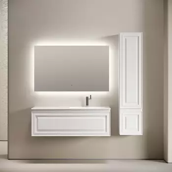 Мебель для ванной комнаты Sancos Very 120 см правая, подвесная, Bianco