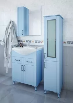 Мебель для ванной комнаты Sanflor Глория 65 см напольная, серая