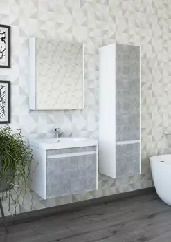 Мебель для ванной комнаты Sanflor Калипсо 60 см подвесная, белая