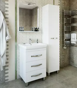 Мебель для ванной комнаты Sanflor Одри 70 см напольная, белая