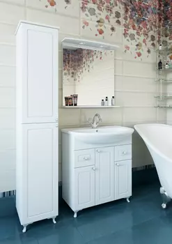 Мебель для ванной комнаты Sanflor Софи 75 см напольная, белая