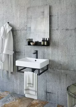 Мебель для ванной комнаты Sanflor Тайлер 50 см черный