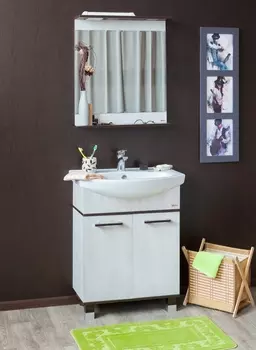 Мебель для ванной комнаты Sanflor Толедо 75 см напольная, северное дерево светлое