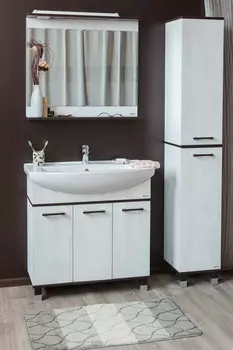 Мебель для ванной комнаты Sanflor Толедо 85 см напольная, северное дерево светлое