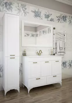 Мебель для ванной комнаты Sanflor Ванесса 105 см напольная, белая