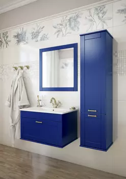 Мебель для ванной комнаты Sanflor Ванесса 75 см подвесная, индиго