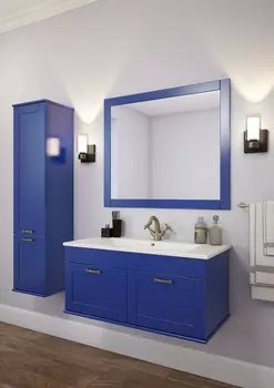 Мебель для ванной комнаты Sanflor Ванесса 95 см подвесная, индиго