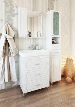 Мебель для ванной комнаты Sanflor Ксения 80 см напольная, белая