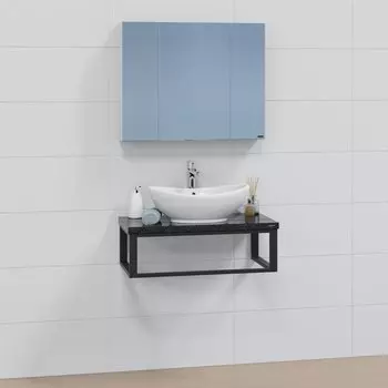 Мебель для ванной комнаты СанТа 80 см подвесная, муар